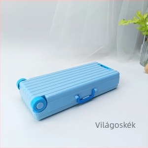 Műanyag kettőszintes összecsukható irodaszertartó – nagy kapacitású, többfunkciós ceruzatartó, modell TLBH-01DK2