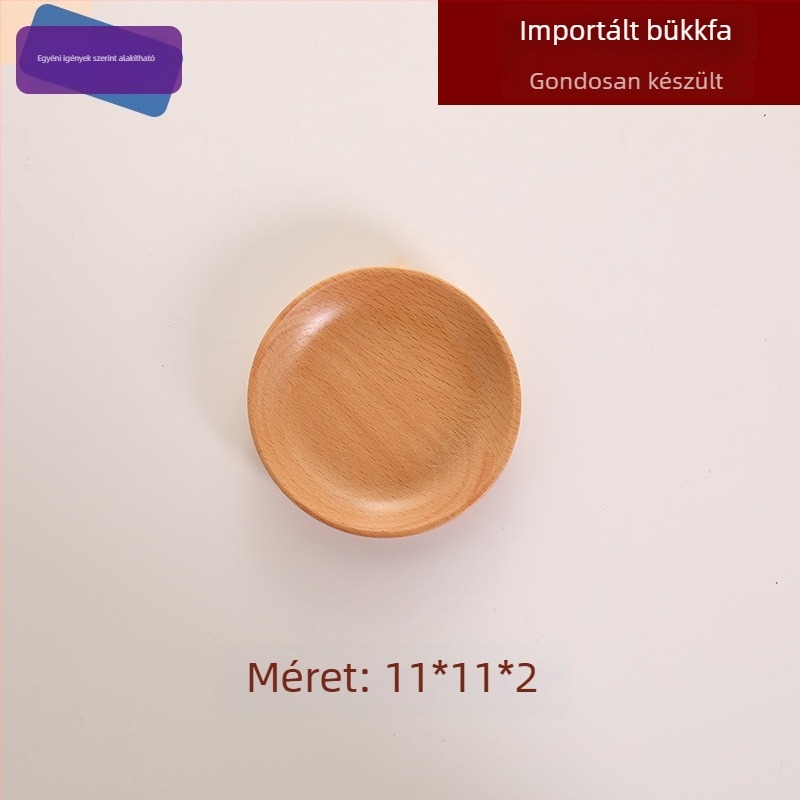 Fából készült bükkfa kerek tálca gyermekeknek, osztott tányérral, nordic stílusú, mikrohullámú sütőben használható