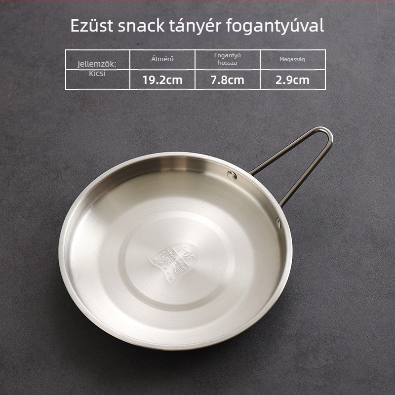Lapos tál – rozsdamentes acélból, kerek, elektroplatált felület, egyszínű dizájn, mikrohullámú sütőben használható