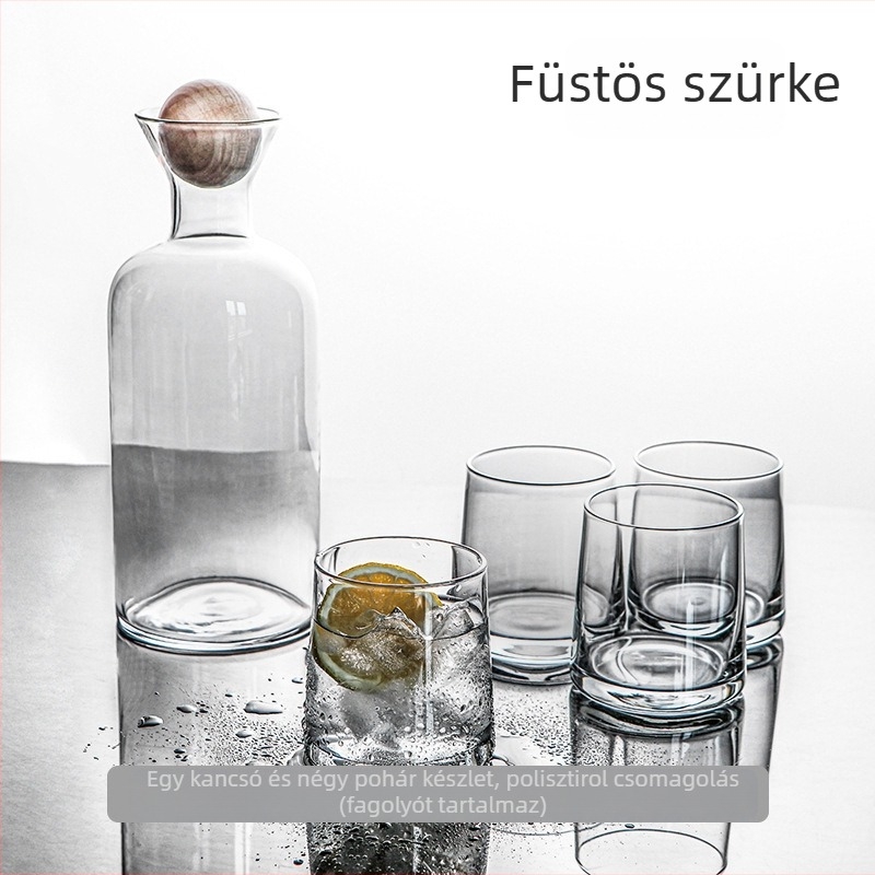Gold Stone Nordic irizáló üvegpohár otthoni használatra, whiskey és italokhoz, hőálló