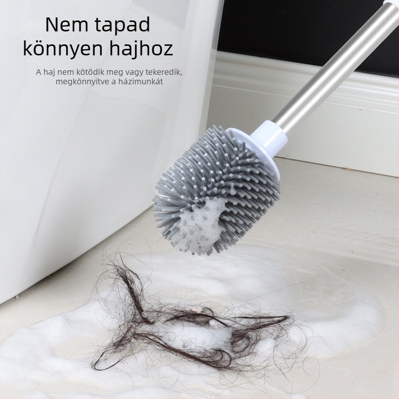 WC-kefe készlet talppal, szilikon fej, alapos tisztítás minden sarokban