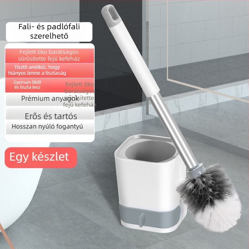 WC-kefe készlet talppal, szilikon fej, alapos tisztítás minden sarokban