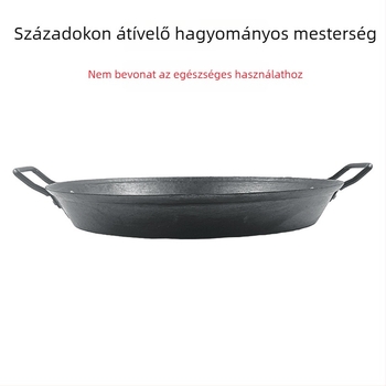 Öntöttvas serpenyő bevonat nélküli, tapadásmentes felülettel, kompatibil indukciós és gáztűzhellyel
