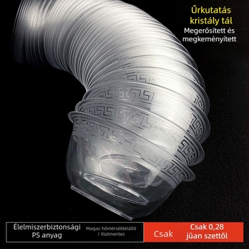 Egyszer használatos tál Li shen, vastagított műanyag, körülbelül 300 ml, 20 darabos csomag