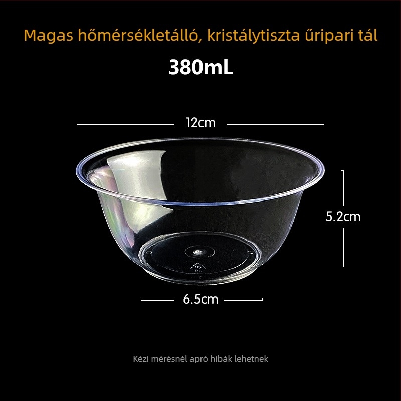 Egyszer használatos tál Li shen, vastagított műanyag, körülbelül 300 ml, 20 darabos csomag