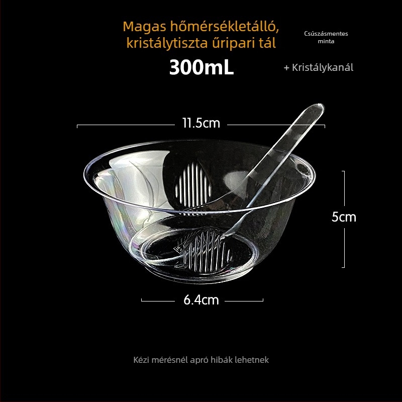 Egyszer használatos tál Li shen, vastagított műanyag, körülbelül 300 ml, 20 darabos csomag