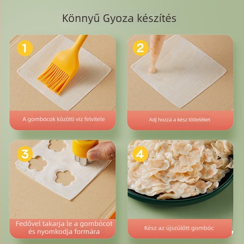 Domborodó és vágó forma – Rozsdamentes acél, Csillag alak, Virág sorozat, Pin Hengzuo