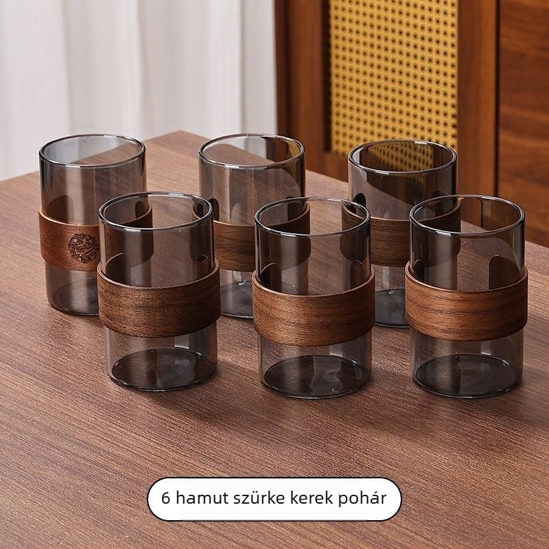 Üvegből készült teás készlet, kínai stílus, boroszilikát üveg, hőálló, ideális üzleti ajándék