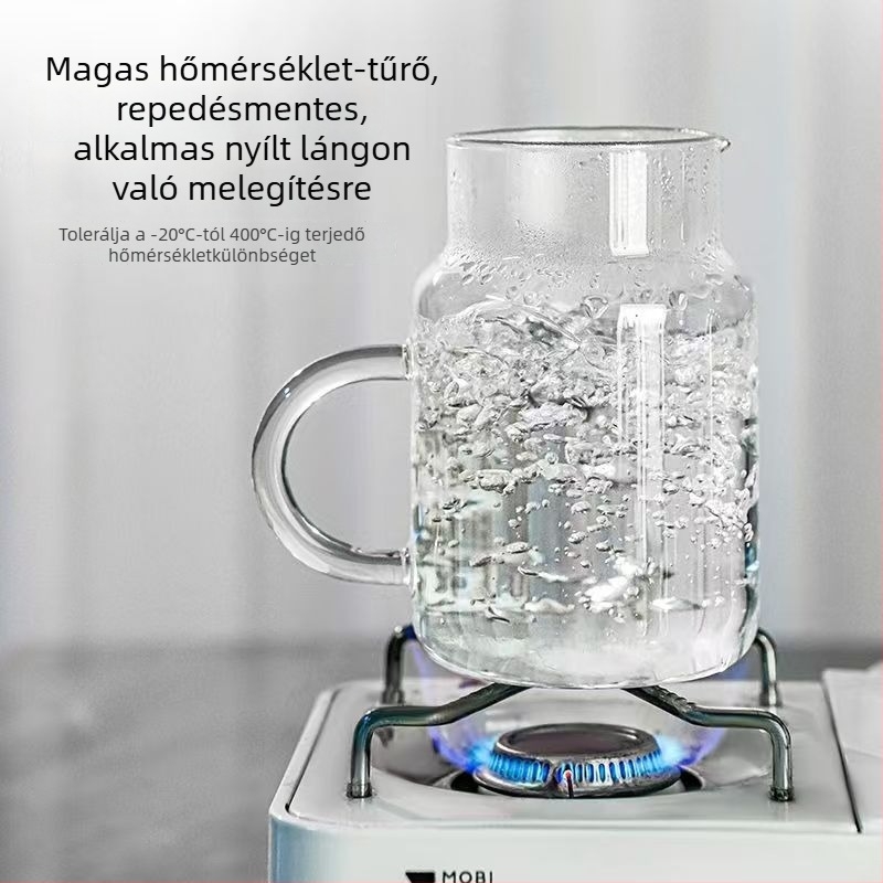 Egy személyes hideg víz üveg készlet — magas boroszilikát üveg, ütésálló, hőálló, nagy kapacitás