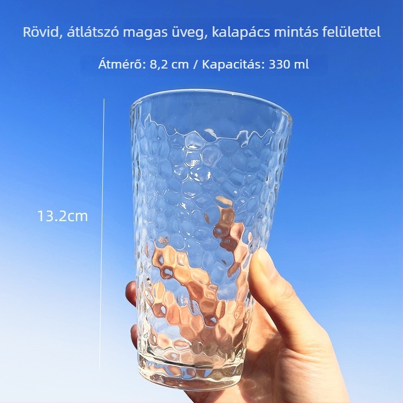 DIY festett üvegpohár gyerekeknek – kalapált textúra, egy rétegű, mintázat Solid, tömeg 100 g