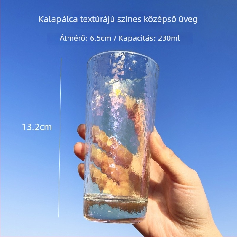 DIY festett üvegpohár gyerekeknek – kalapált textúra, egy rétegű, mintázat Solid, tömeg 100 g