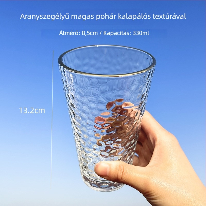 DIY festett üvegpohár gyerekeknek – kalapált textúra, egy rétegű, mintázat Solid, tömeg 100 g