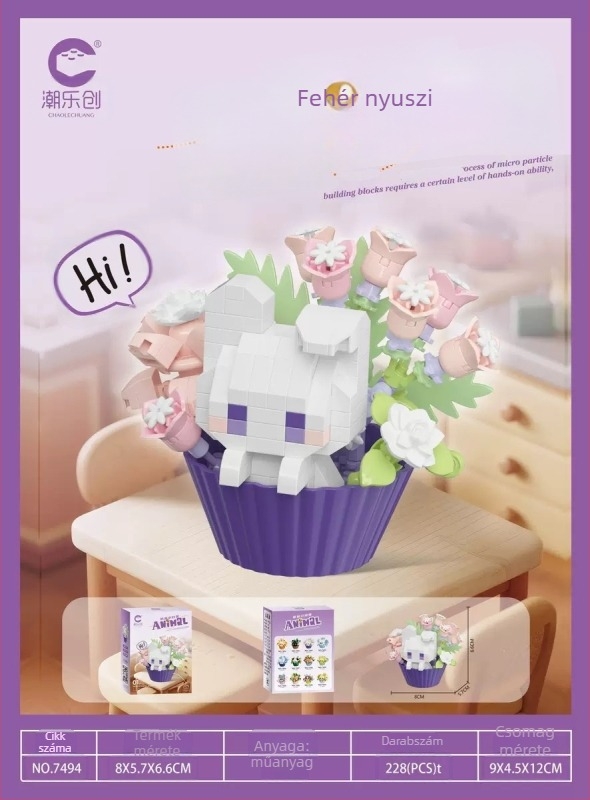 Mikro műanyag építőelemek készlet – összeállítás és puzzle, kompatibilis, 200–400 db, 7–14 éveseknek, uniszex