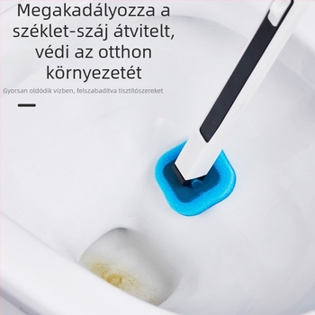 Falihoz rögzíthető WC-kefe oldható, cserélhető fejjel — műanyagból, 1 db, piacra dobás 2020 tavaszán