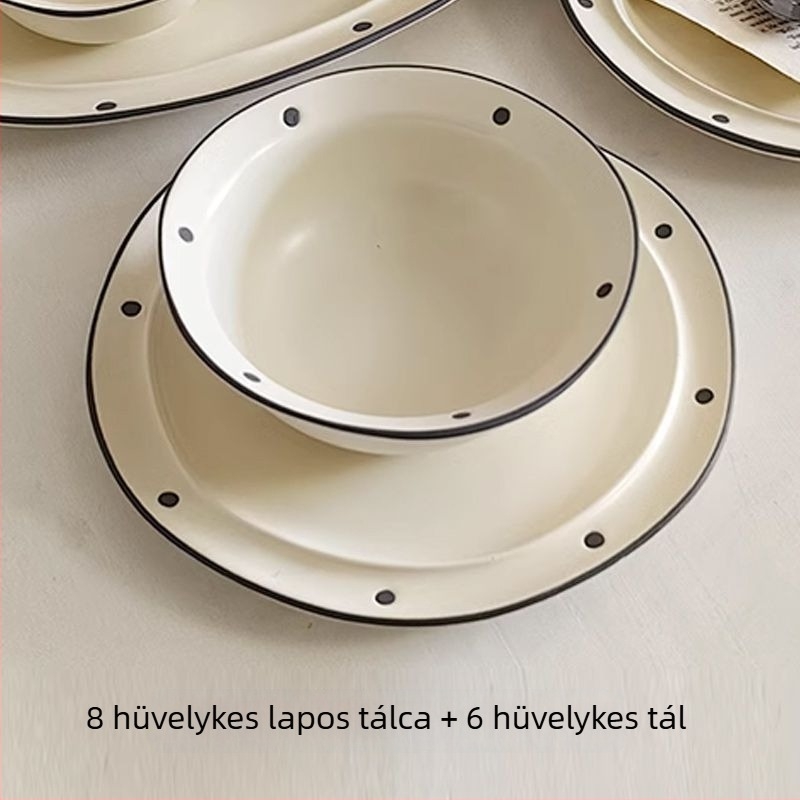 Reggeli tányér, ovális formájú, kerámia, egyszínű, modern egyszerű stílus, permetezett felület