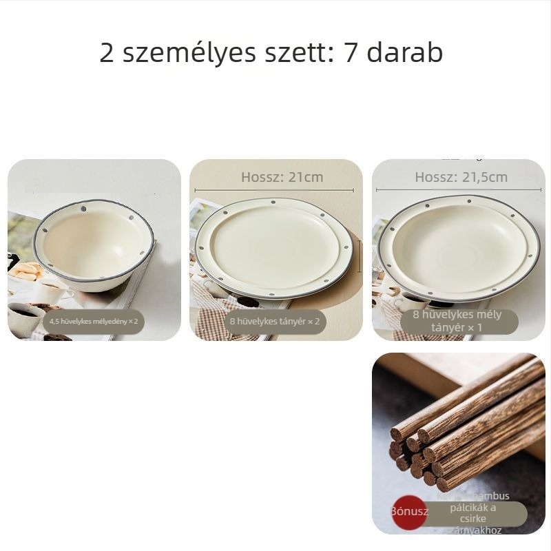 Reggeli tányér, ovális formájú, kerámia, egyszínű, modern egyszerű stílus, permetezett felület
