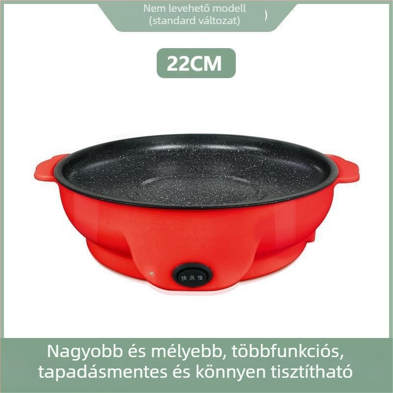 Otthoni használatra szánt többfunkciós elektromos grillserpenyő, kompakt, mindent egyben, koreai stílusú