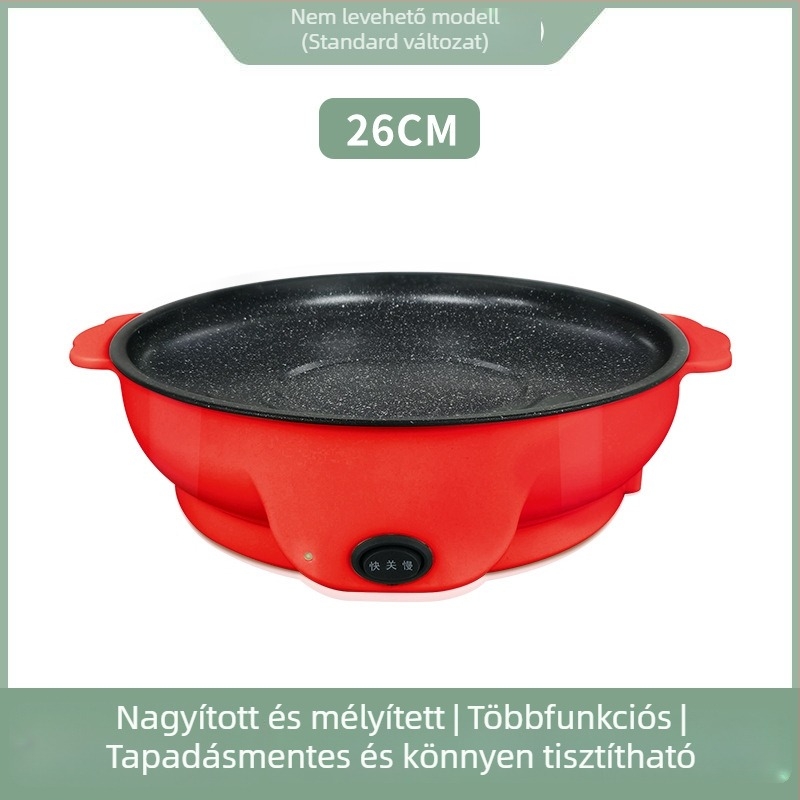 Otthoni használatra szánt többfunkciós elektromos grillserpenyő, kompakt, mindent egyben, koreai stílusú