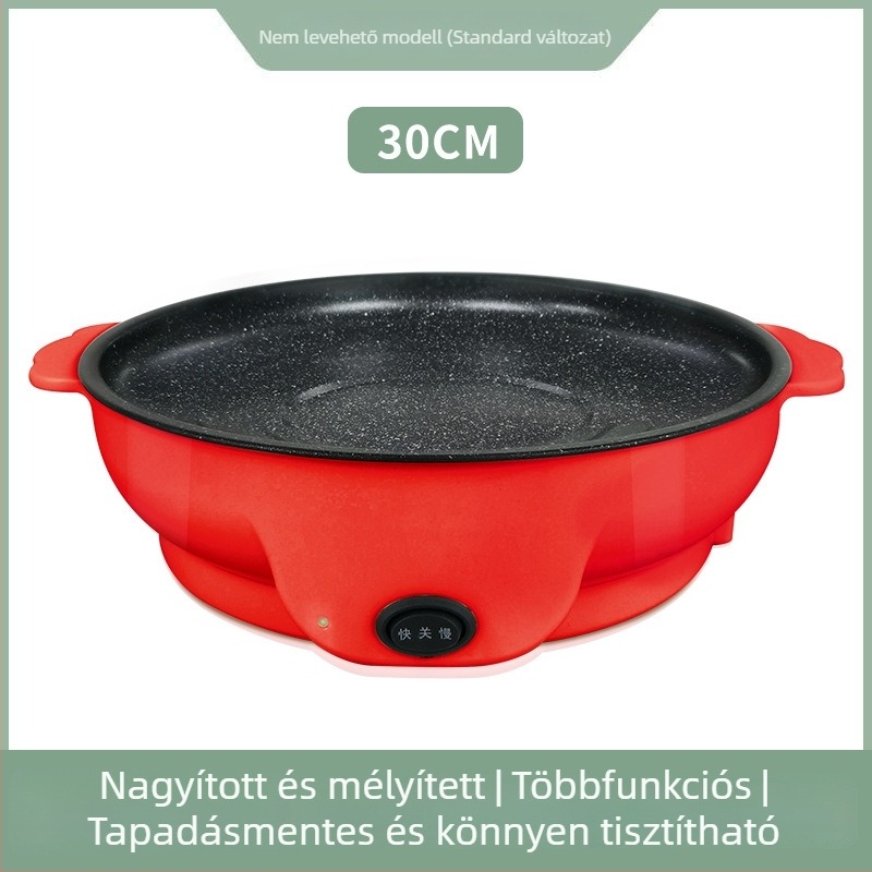Otthoni használatra szánt többfunkciós elektromos grillserpenyő, kompakt, mindent egyben, koreai stílusú