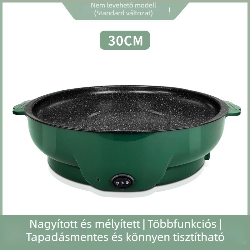 Otthoni használatra szánt többfunkciós elektromos grillserpenyő, kompakt, mindent egyben, koreai stílusú