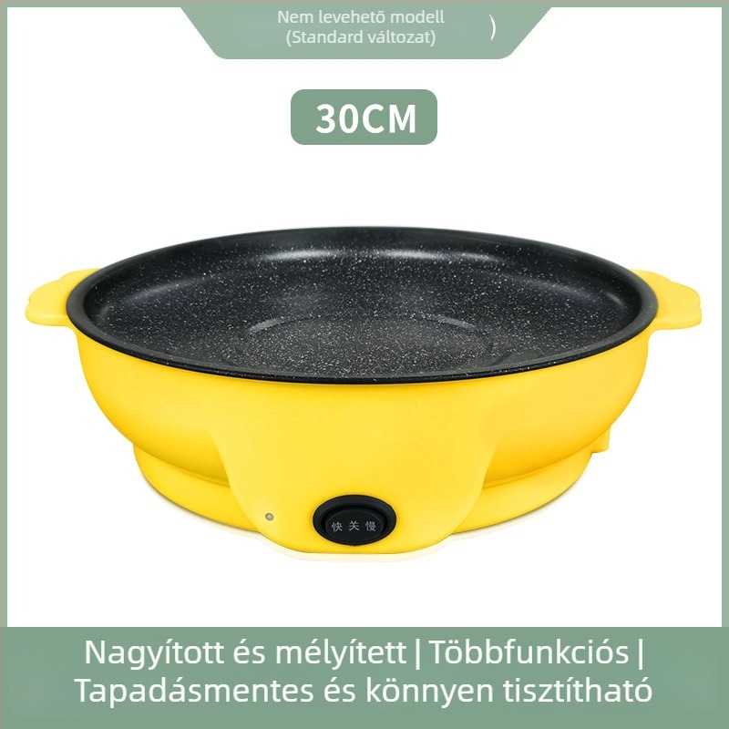 Otthoni használatra szánt többfunkciós elektromos grillserpenyő, kompakt, mindent egyben, koreai stílusú