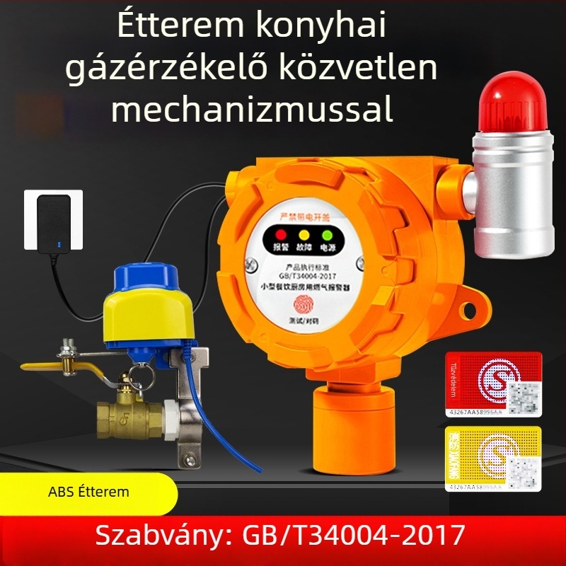 Malibu Ipari Fix Gázdetektor Éghető Gázokhoz és O2/CO/CO2/H2S/TVOC, 24V DC vagy AC220V tápegység, 0,1% LEL felbontás, ±3% LEL pontosság, hang- és fényriasztás