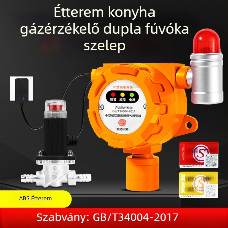 Malibu Ipari Fix Gázdetektor Éghető Gázokhoz és O2/CO/CO2/H2S/TVOC, 24V DC vagy AC220V tápegység, 0,1% LEL felbontás, ±3% LEL pontosság, hang- és fényriasztás