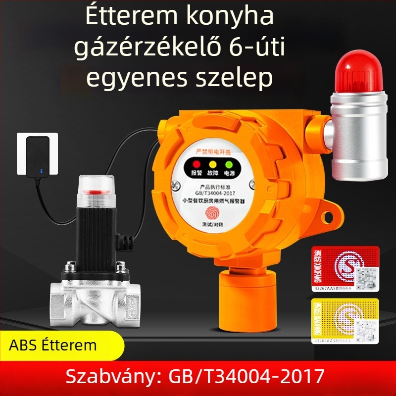 Malibu Ipari Fix Gázdetektor Éghető Gázokhoz és O2/CO/CO2/H2S/TVOC, 24V DC vagy AC220V tápegység, 0,1% LEL felbontás, ±3% LEL pontosság, hang- és fényriasztás