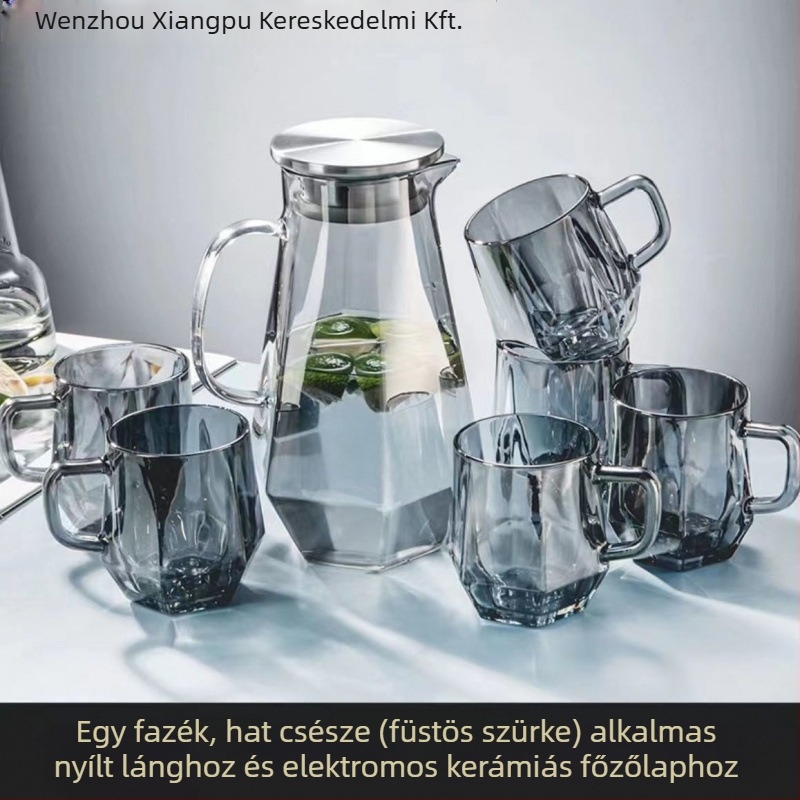 Xiangpu üveg teáskészlet – Nordic stílus, hőálló, otthoni használatra, vállalati ajándék