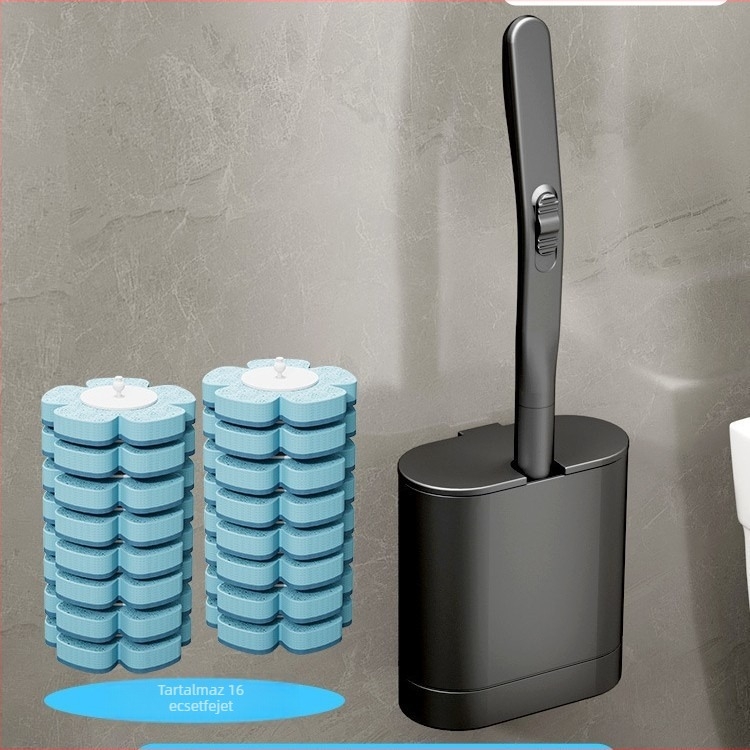 Egyszer használatos műanyag WC-kefe, modern minimalista dizájn, egy- vagy kettős cső kivitel, Yuheng márka