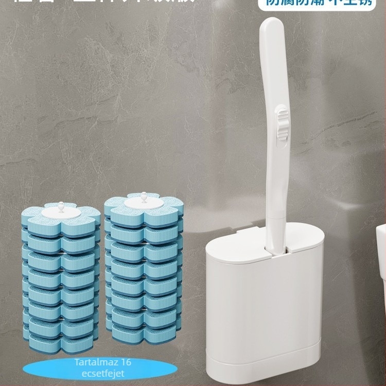 Egyszer használatos műanyag WC-kefe, modern minimalista dizájn, egy- vagy kettős cső kivitel, Yuheng márka