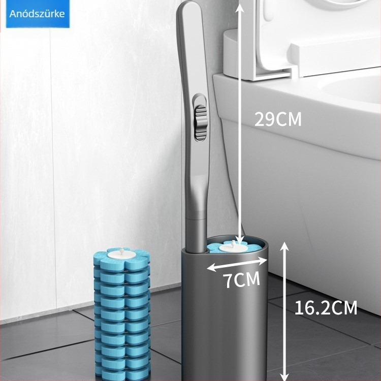 Egyszer használatos műanyag WC-kefe, modern minimalista dizájn, egy- vagy kettős cső kivitel, Yuheng márka