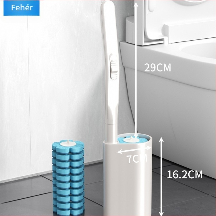 Egyszer használatos műanyag WC-kefe, modern minimalista dizájn, egy- vagy kettős cső kivitel, Yuheng márka