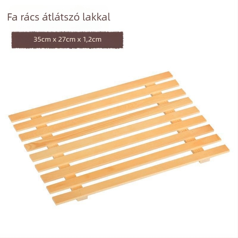 Fából készült bemutató tál, négyszögletes, kézzel rajzolt felület, testreszabható logó