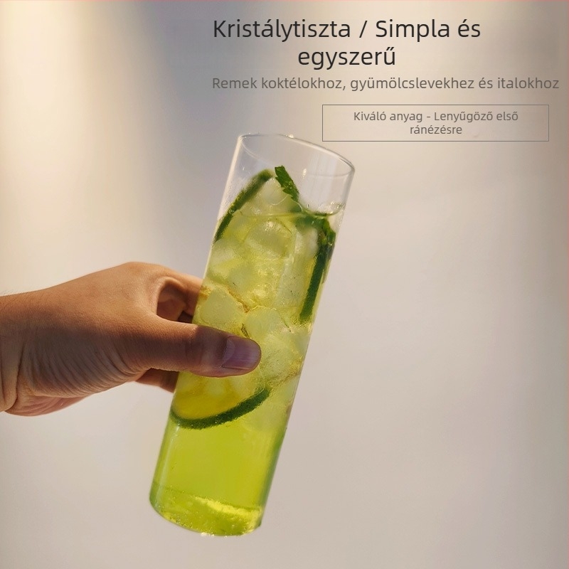 Csésze - boroszilikát üvegből készült, hőálló, modern minimalist stílus, kerek forma, fogantyú nélkül