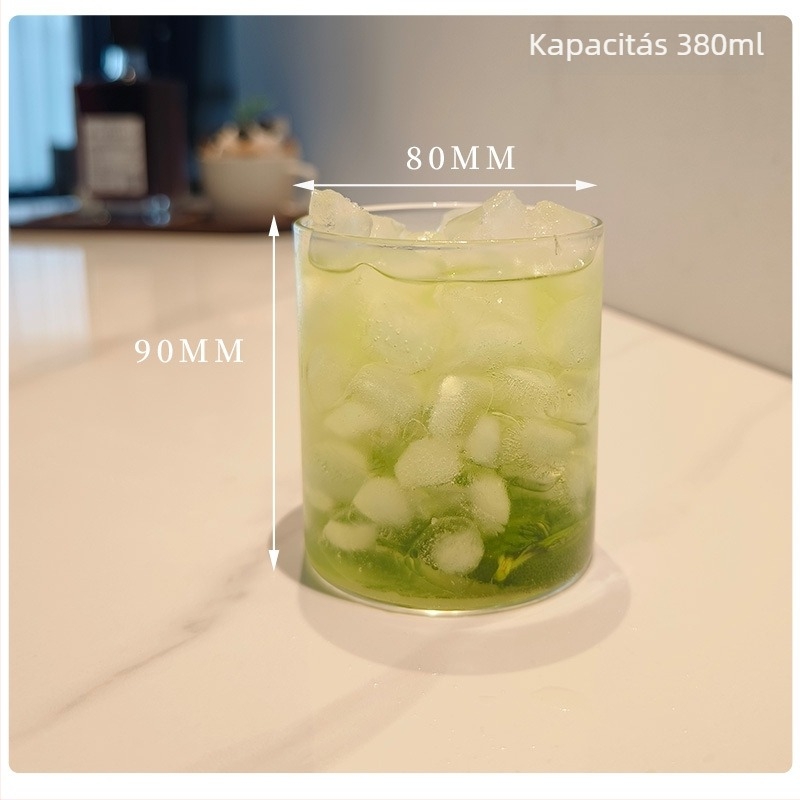 Csésze - boroszilikát üvegből készült, hőálló, modern minimalist stílus, kerek forma, fogantyú nélkül