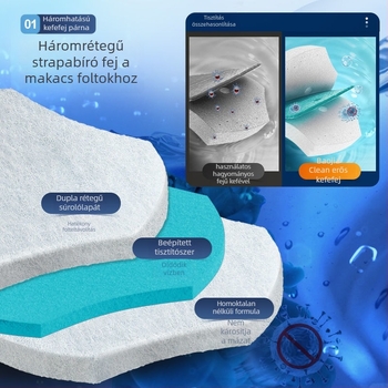 WC-kefe készlet, egyszer használatos, hosszú nyéllel, falra szerelhető, könnyű műanyagból