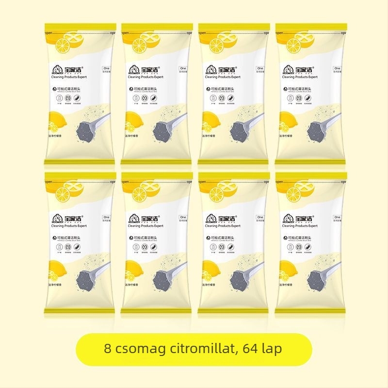 WC-kefe készlet, egyszer használatos, hosszú nyéllel, falra szerelhető, könnyű műanyagból