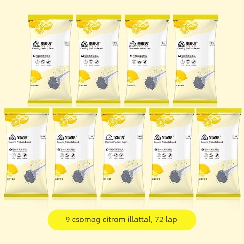 WC-kefe készlet, egyszer használatos, hosszú nyéllel, falra szerelhető, könnyű műanyagból