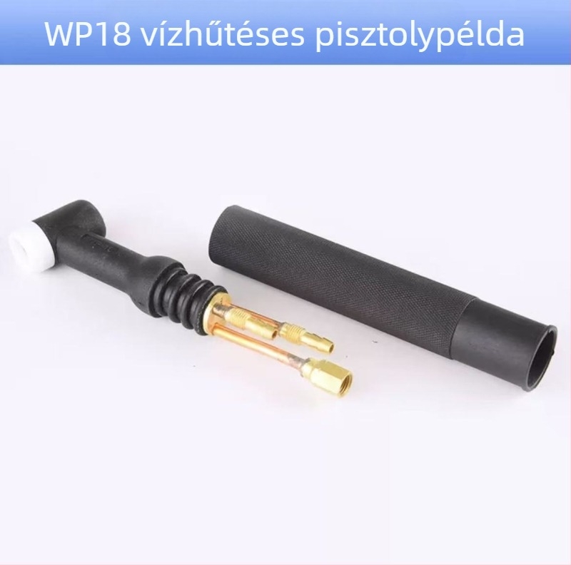 Argon ívhegesztő pisztoly tartozékok: 17-es fúvóka, hosszú hegesztőcső, WP-18 hosszú nyomó sapka, 26 wolfrám tűtartó, kerámia fúvóka