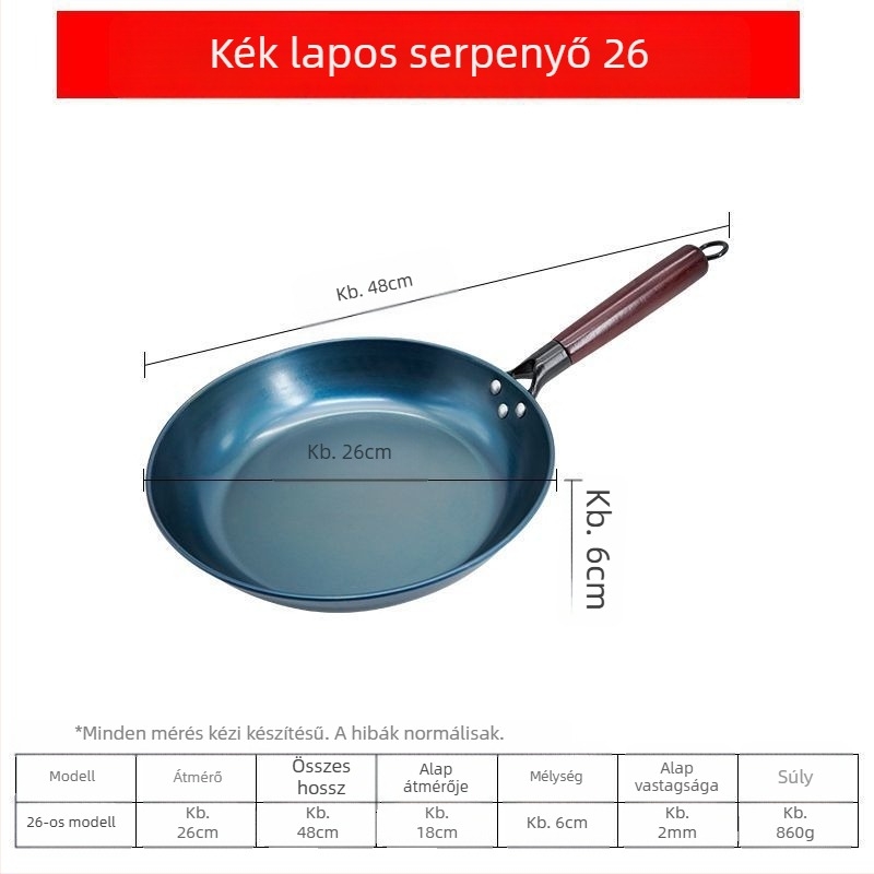 Öntöttvas serpenyő tapadásmentes bevonattal, többrétegű aljjal, minden tűzhelyen használható, omletthez és steakhez — Golden Scale Dragon
