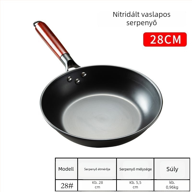 Öntöttvas serpenyő tapadásmentes bevonattal, többrétegű aljjal, minden tűzhelyen használható, omletthez és steakhez — Golden Scale Dragon