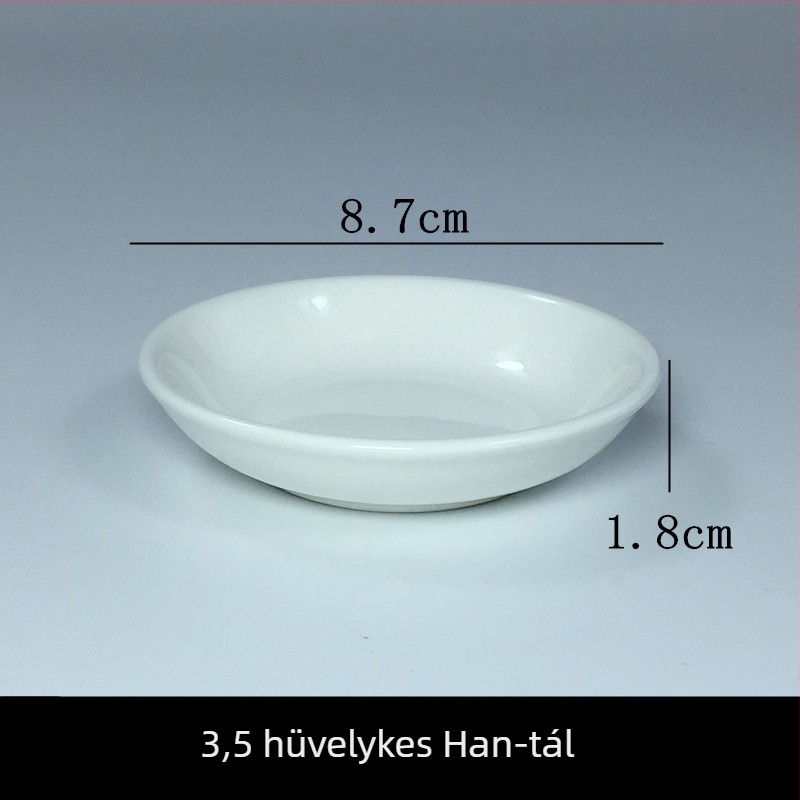 Porcelán mártásos tálak készlet, 10 darab, kerek, egyszínű, új kínai stílus