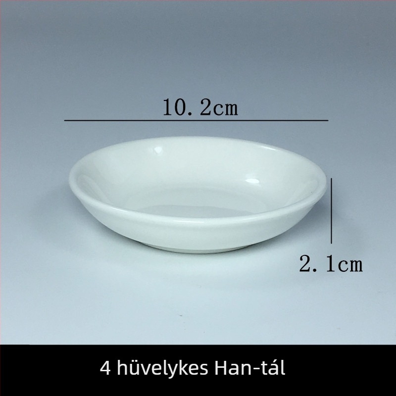 Porcelán mártásos tálak készlet, 10 darab, kerek, egyszínű, új kínai stílus