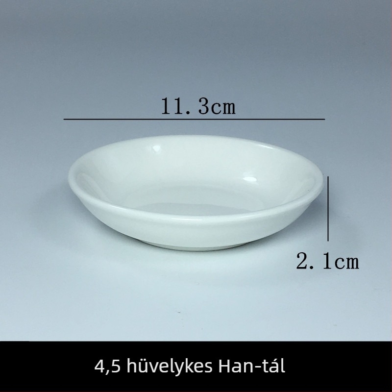 Porcelán mártásos tálak készlet, 10 darab, kerek, egyszínű, új kínai stílus