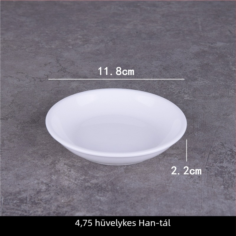Porcelán mártásos tálak készlet, 10 darab, kerek, egyszínű, új kínai stílus
