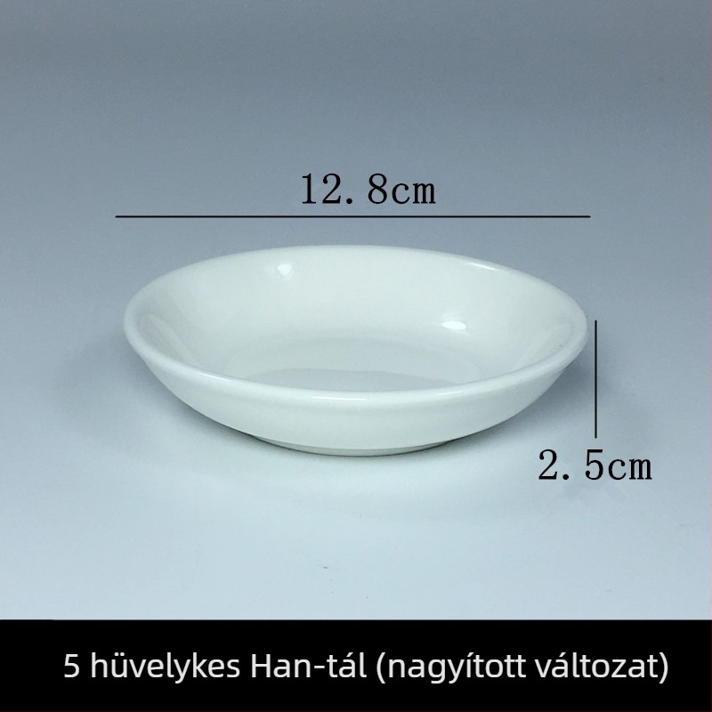Porcelán mártásos tálak készlet, 10 darab, kerek, egyszínű, új kínai stílus