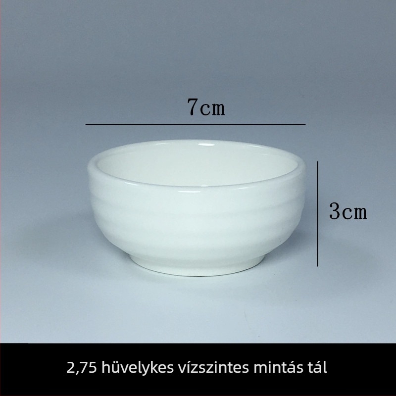 Porcelán mártásos tálak készlet, 10 darab, kerek, egyszínű, új kínai stílus