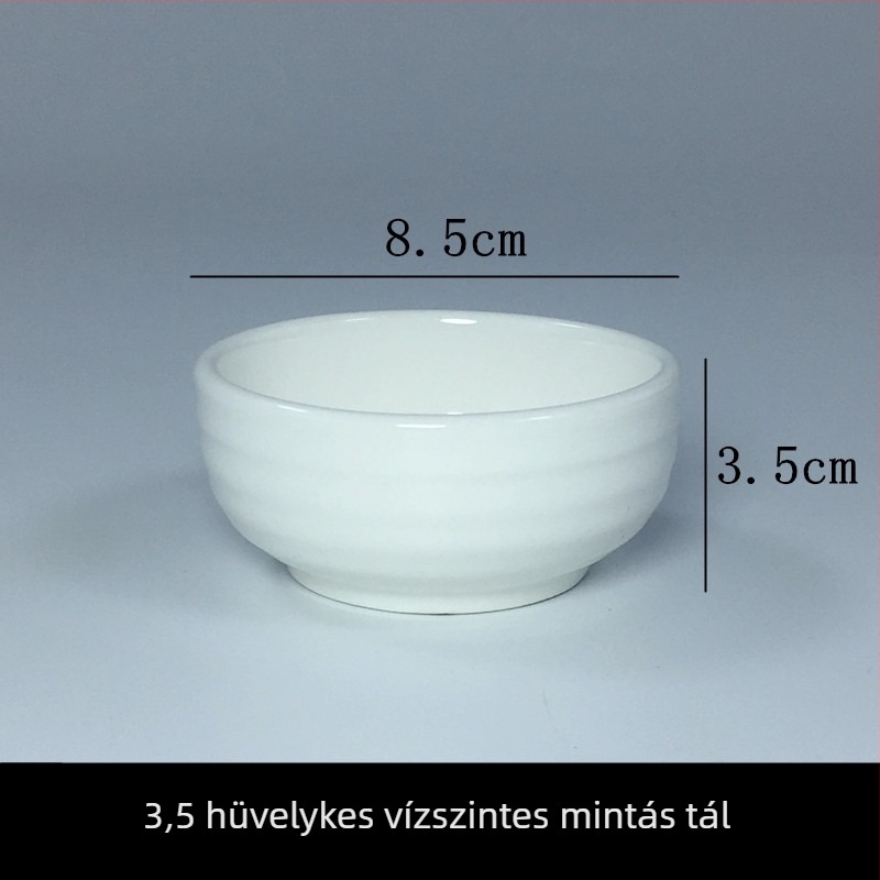 Porcelán mártásos tálak készlet, 10 darab, kerek, egyszínű, új kínai stílus