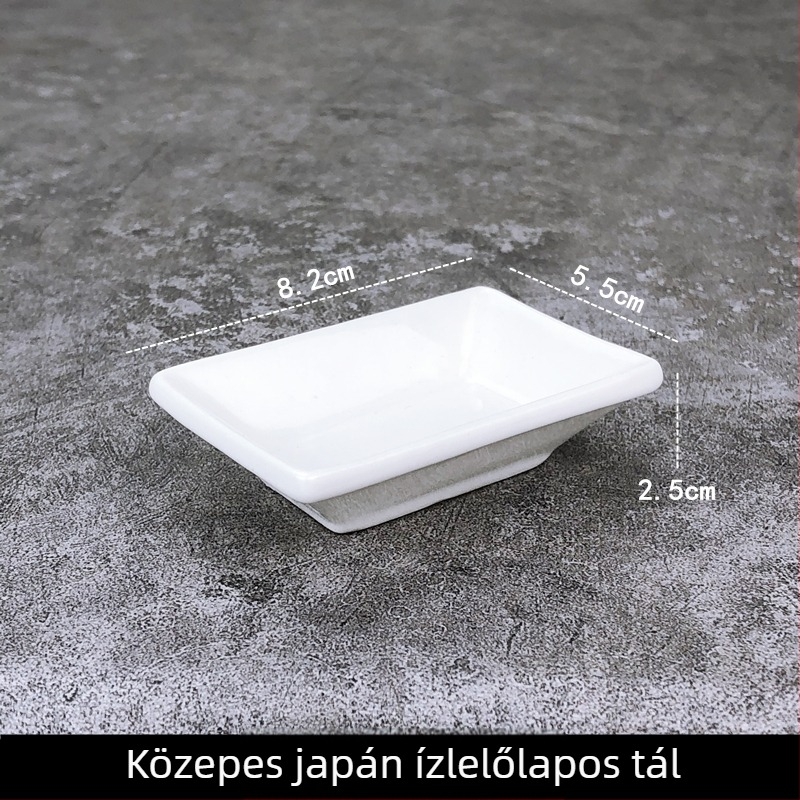 Porcelán mártásos tálak készlet, 10 darab, kerek, egyszínű, új kínai stílus